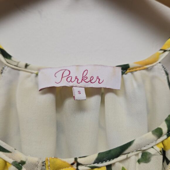 Parker Lemon Limon Mini Sun Dress Sz Small Ruffles Italy Vacation Resort Amalfi - Picture 6 of 11